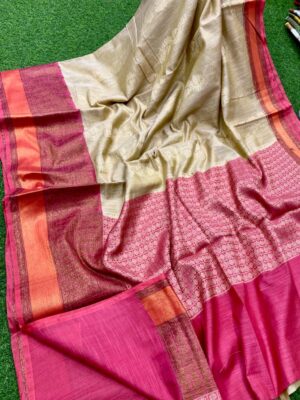Banarasi Handloom Semi Linen Silk Sarees (4)