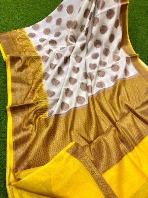 Banarasi Handloom Semi Linen Silk Sarees (6)