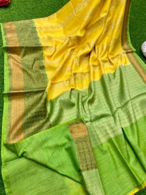Banarasi Handloom Semi Linen Silk Sarees (7)