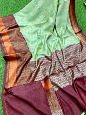 Banarasi Handloom Semi Linen Silk Sarees (9)