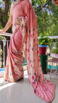 Latest Crepe Silk Sarees With Blouse (11)