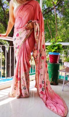 Latest Crepe Silk Sarees With Blouse (15)
