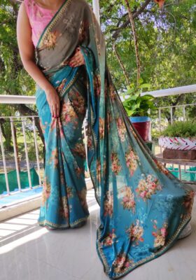 Latest Crepe Silk Sarees With Blouse (16)