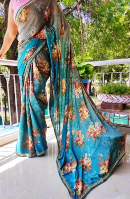 Latest Crepe Silk Sarees With Blouse (4)