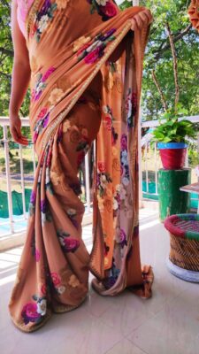 Latest Crepe Silk Sarees With Blouse (8)