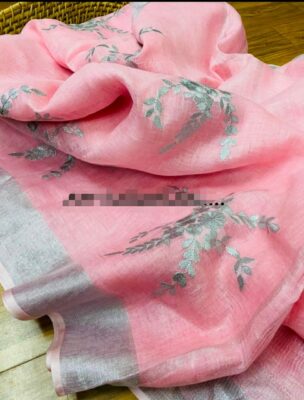 Linen Sarees With Running Blouse (2)