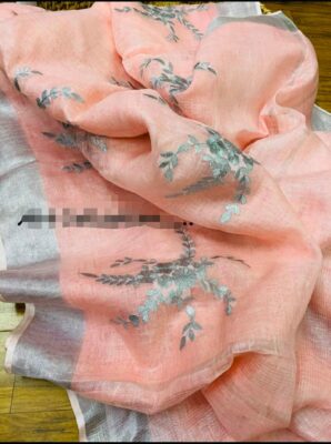 Linen Sarees With Running Blouse (3)