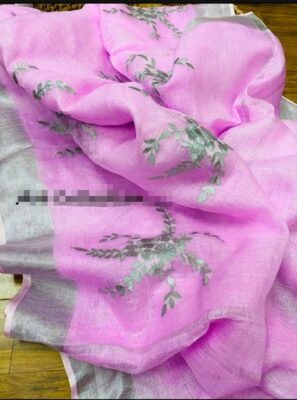 Linen Sarees With Running Blouse (4)