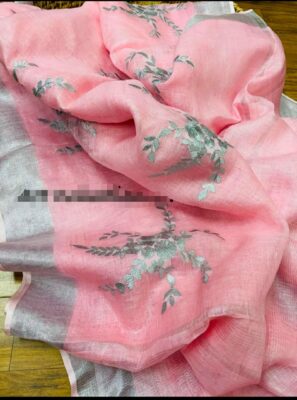 Linen Sarees With Running Blouse (5)