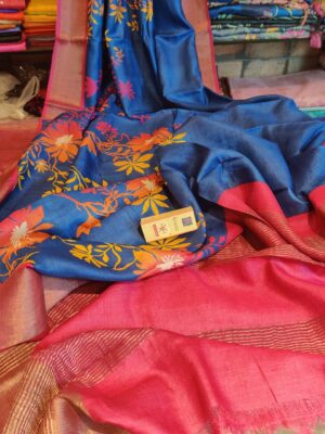 Premium Quality Zari Tussar Sarees With Blouse (14)