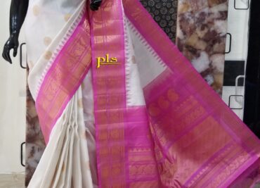 Pure Gadwal Silk With Temple Border (1)