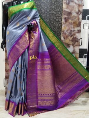 Pure Gadwal Silk With Temple Border (10)