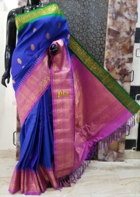 Pure Gadwal Silk With Temple Border (11)