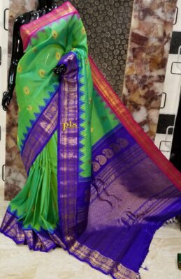 Pure Gadwal Silk With Temple Border (13)