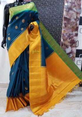 Pure Gadwal Silk With Temple Border (14)