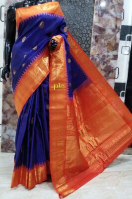 Pure Gadwal Silk With Temple Border (17)
