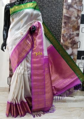 Pure Gadwal Silk With Temple Border (18)
