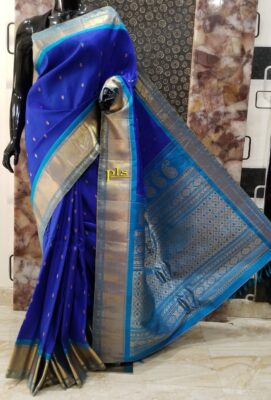 Pure Gadwal Silk With Temple Border (19)