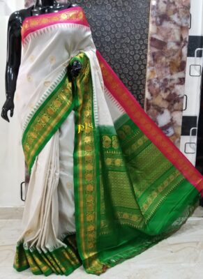 Pure Gadwal Silk With Temple Border (21)