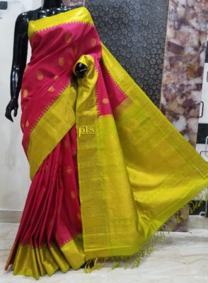 Pure Gadwal Silk With Temple Border (3)