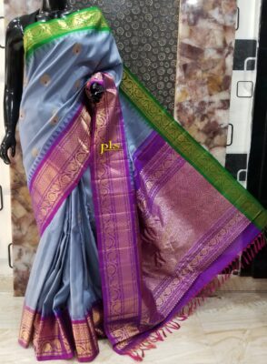 Pure Gadwal Silk With Temple Border (4)