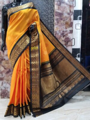 Pure Gadwal Silk With Temple Border (6)