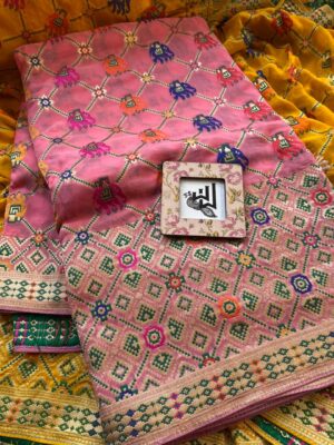 Pure Georgette Patols Weaving Sarees (12)