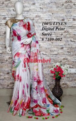 Pure Printed Linen Sarees (24)