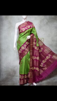 Pure Tussar Silk Sarees With Blouse (14)