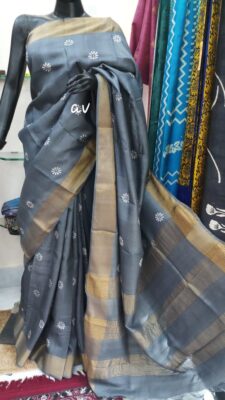 Pure Tussar Silk Sarees With Blouse (16)