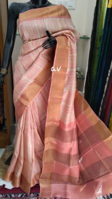 Pure Tussar Silk Sarees With Blouse (17)