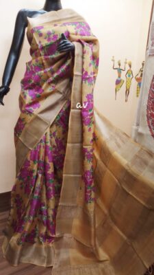 Pure Tussar Silk Sarees With Blouse (22)