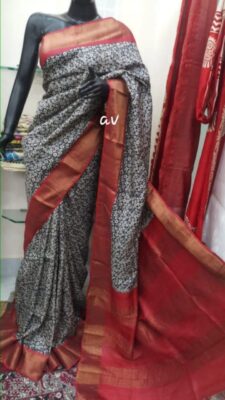 Pure Tussar Silk Sarees With Blouse (24)