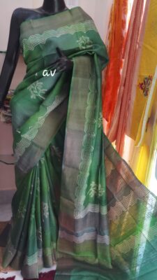 Pure Tussar Silk Sarees With Blouse (26)