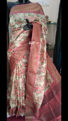Pure Tussar Silk Sarees With Blouse (29)