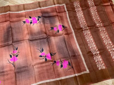 Pure Tussar Silk Sarees With Blouse (9)