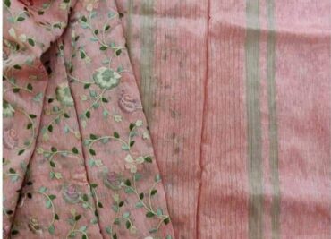 Embroidary Silk Linen Sarees (9)