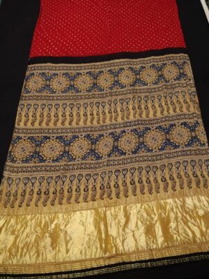Modal Silk Ajrakh Print Sarees (8)
