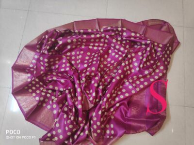 Pure Zari Tussar With Block Printed Sarees (14)