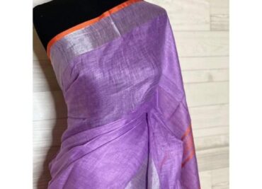 Pure Plain Linen Sarees Collection (7)