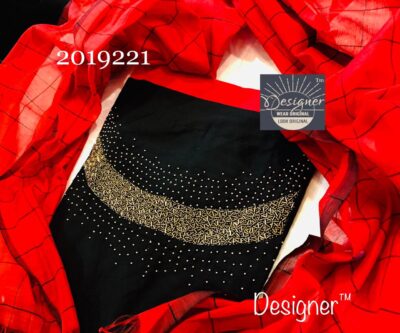 Red And Black Combination Dress Materials (6)