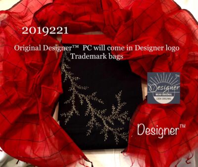 Red And Black Combination Dress Materials (7)