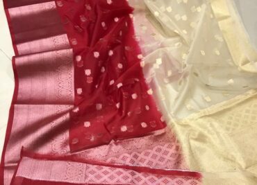 Semi Kora Half And Half Dye Sarees (12)