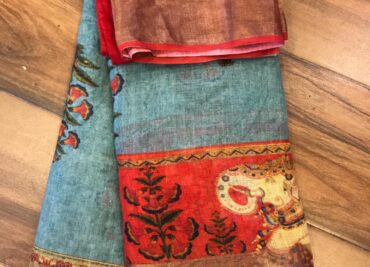Latest Printed Linen Sarees (2)