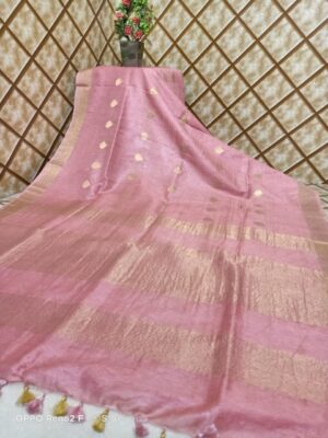 Linen Silk New Design Sarees (24)