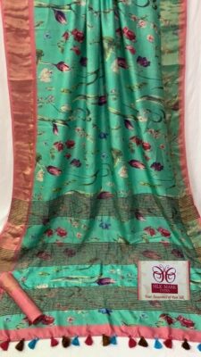 Pure Bishnupuri Tussar Silk Printed Sarees (9)