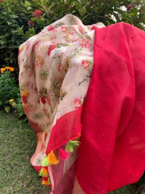 Pure Organic Printed Linen Sarees (40)