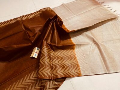 Pure Tussar Silk With Weaving Border (14)