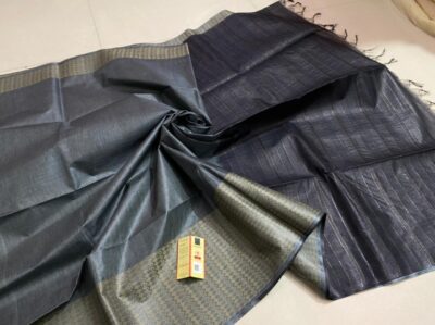 Pure Tussar Silk With Weaving Border (15)