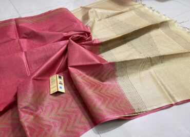 Pure Tussar Silk With Weaving Border (18)